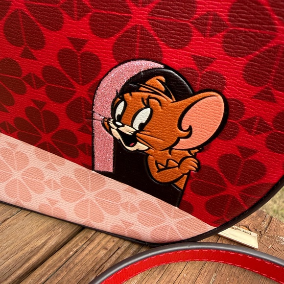 NWOT Kate Spade x Tom and Jerry Collab Red Pink Canteen
Crossbody Top Handle Bag - Picture 5 of 13